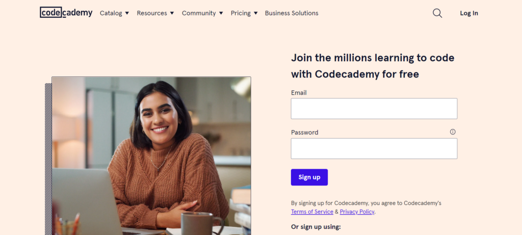 codecademy website screenshot